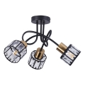 Aufgesetzte Deckenleuchte ZAHARA 3xE27/10W/230V schwarz
