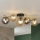 Aufgesetzter Kronleuchter AURIS 5xE14/15W/230V gold/rauchschwarz/beige