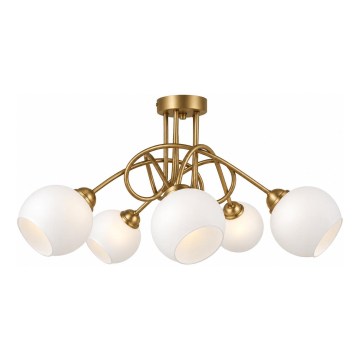 Aufgesetzter Kronleuchter BAROC 5xE14/40W/230V gold
