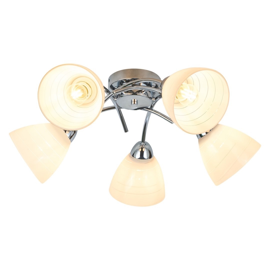 Aufgesetzter Kronleuchter CLARA 5xE27/15W/230V, glänzender Chrom