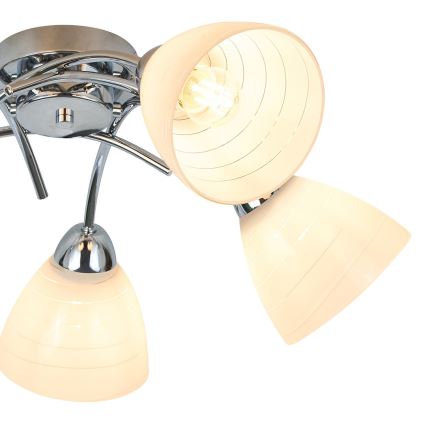 Aufgesetzter Kronleuchter CLARA 5xE27/15W/230V, glänzender Chrom