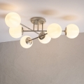 Aufgesetzter Kronleuchter MALENA 6xE14/5W/230V mattchrom/weiß