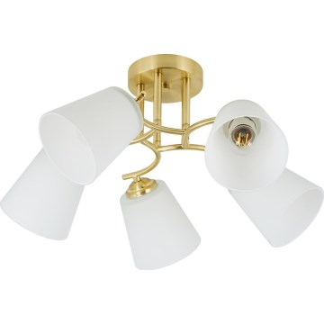Aufgesetzter Kronleuchter PAFOS 5xE27/15W/230V goldfarben