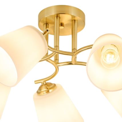 Aufgesetzter Kronleuchter PAFOS 5xE27/15W/230V goldfarben
