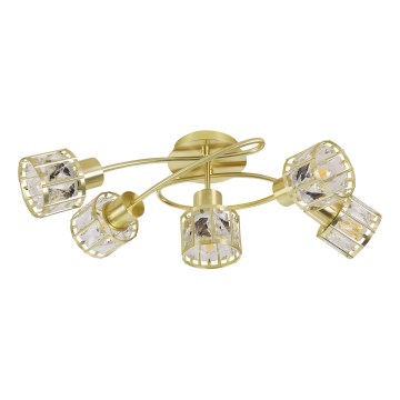 Aufgesetzter Kronleuchter ZAHARA 5xE27/10W/230V gold