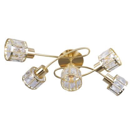 Aufgesetzter Kronleuchter ZAHARA 5xE27/10W/230V gold