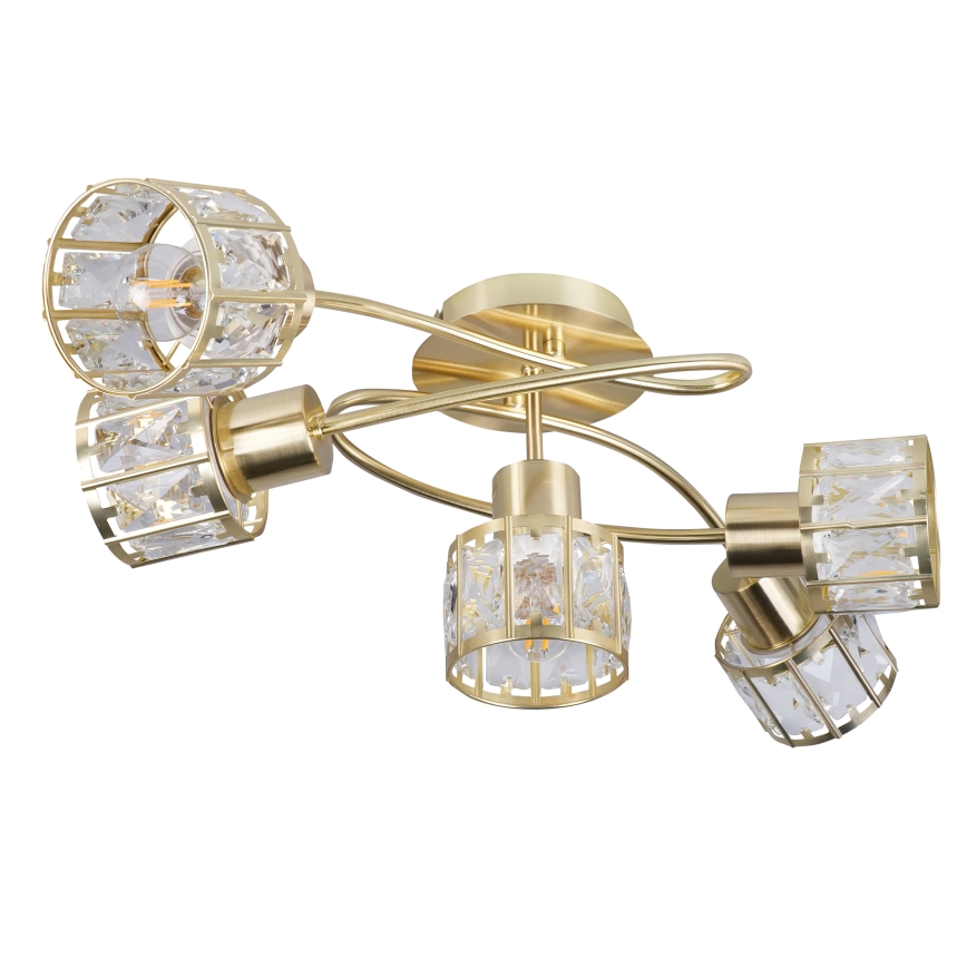 Aufgesetzter Kronleuchter ZAHARA 5xE27/10W/230V gold