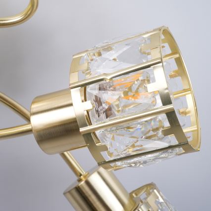 Aufgesetzter Kronleuchter ZAHARA 5xE27/10W/230V gold