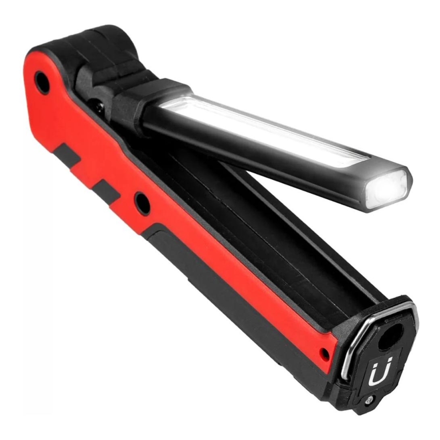 Aufladbare LED-Arbeitshandleuchte LED/5W/5V IPX2 360 glänzend 2000 mAh