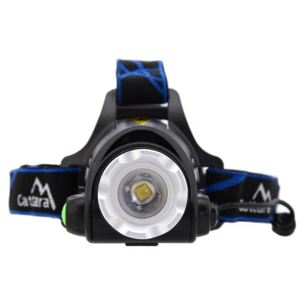 Aufladbare LED-Stirnlampe LED/6W/7,4V 2x2800 mAh IP44 schwarz/blau