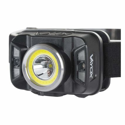 Dimmbare, aufladbare LED-Stirnlampe mit Sensor und rotem Licht LED/15W/5V IP66 430 glänzend 1800 mAh