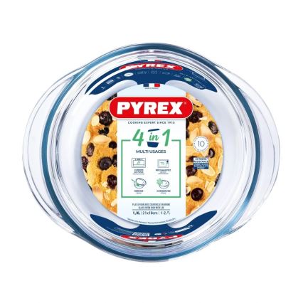 Auflaufform mit Deckel PYREX 1,3 l
