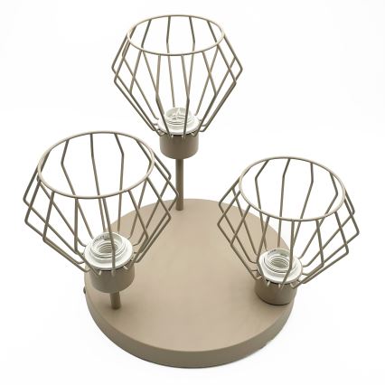 Aufputz-Deckenleuchte AUDREY 3xE27/60W/230V beige