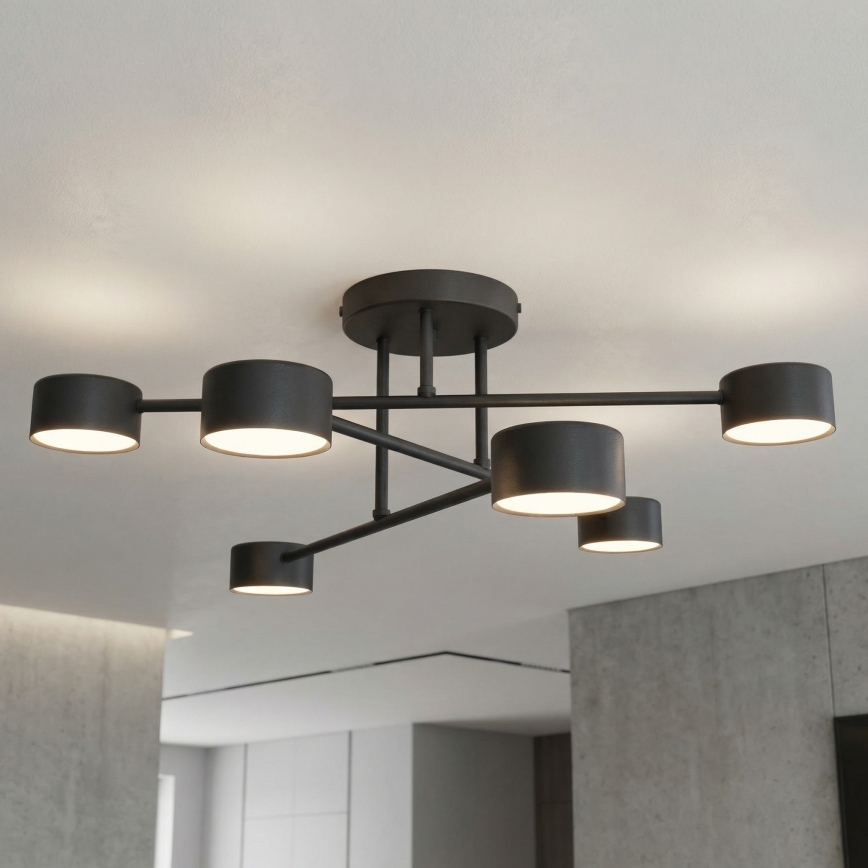 Aufputz-Deckenleuchte HALO 6xGX53/10W/230V schwarz