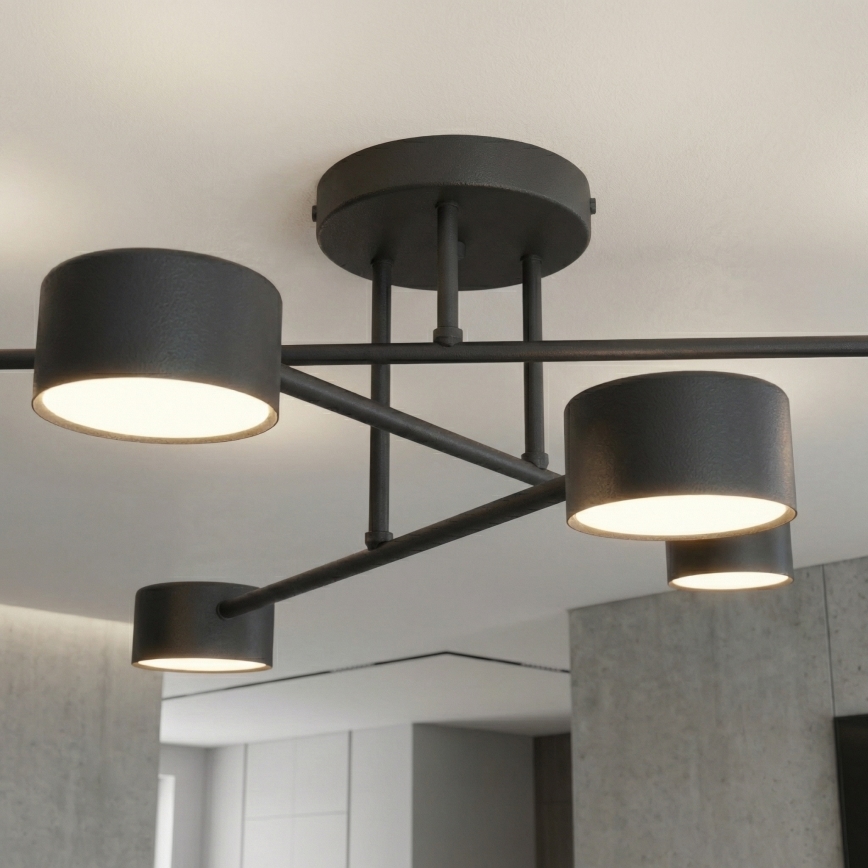 Aufputz-Deckenleuchte HALO 6xGX53/10W/230V schwarz