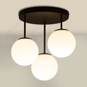 Aufputz-Deckenleuchte MOONLIGHT 3xE27/15W/230V schwarz