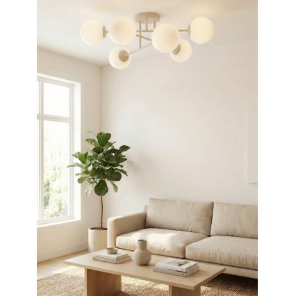 Aufputz-Deckenleuchte ROMA 6xE14/10W/230V beige