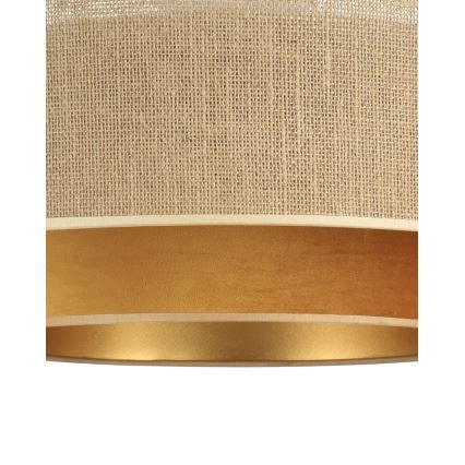 Aufputz-Deckenleuchte SARTA 1xE27/60W/230V Ø 45 cm Kupfer/Jute