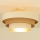 Aufputz-Deckenleuchte WENTA 1x E27/60 W/230 V Ø 50 cm Beige/Jute