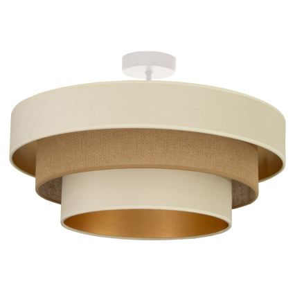 Aufputz-Deckenleuchte WENTA 1x E27/60 W/230 V Ø 50 cm Beige/Jute