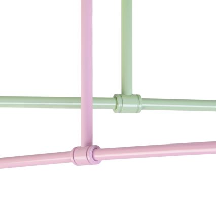 Aufputz-Kronleuchter CAMBRIDGE 4xE27/15W/230V grün/rosa