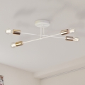 Aufputz-Kronleuchter CAMBRIDGE 4xE27/15W/230V Messing/Weiß