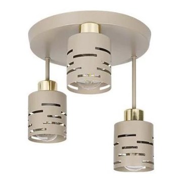 Aufputz-Kronleuchter ELEN 3xE27/35W/230V beige/gold