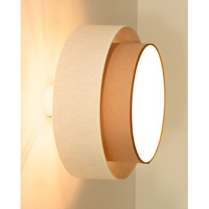 Aufputz-Kronleuchter NATIA 1xE27/60W/230V Ø 45 cm weiß/braun