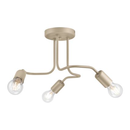 Aufputzleuchte CHARLIE 3xE27/15W/230V beige