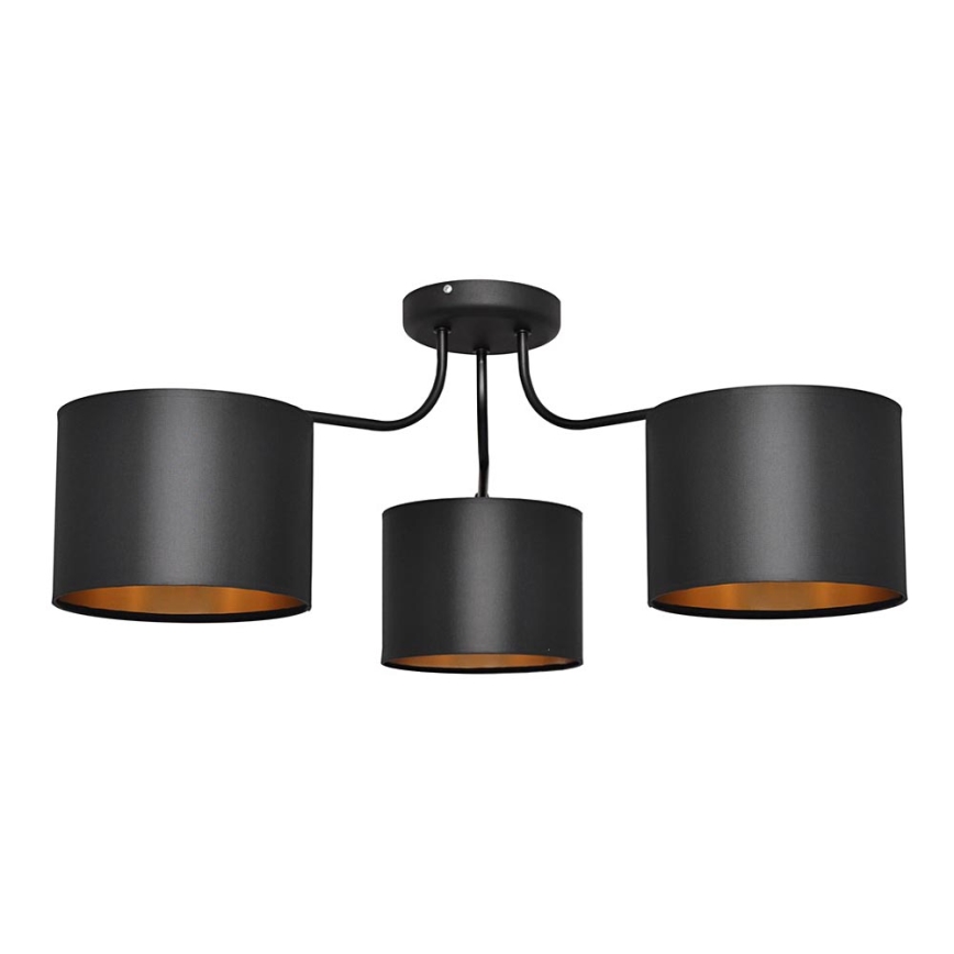 Aufsatzkronleuchter ALBA 3xE27/15W/230V schwarz/gold