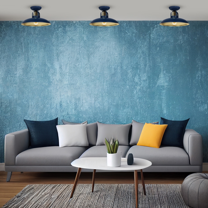 Aufsatzkronleuchter FELIX 1xE27/60W/230V blau
