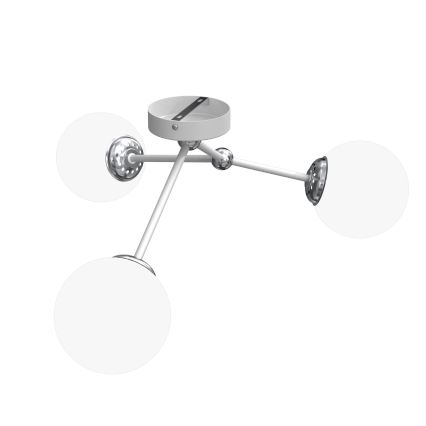 Aufsatzkronleuchter JOY 3xE14/40W/230V weiß/chrom glänzend