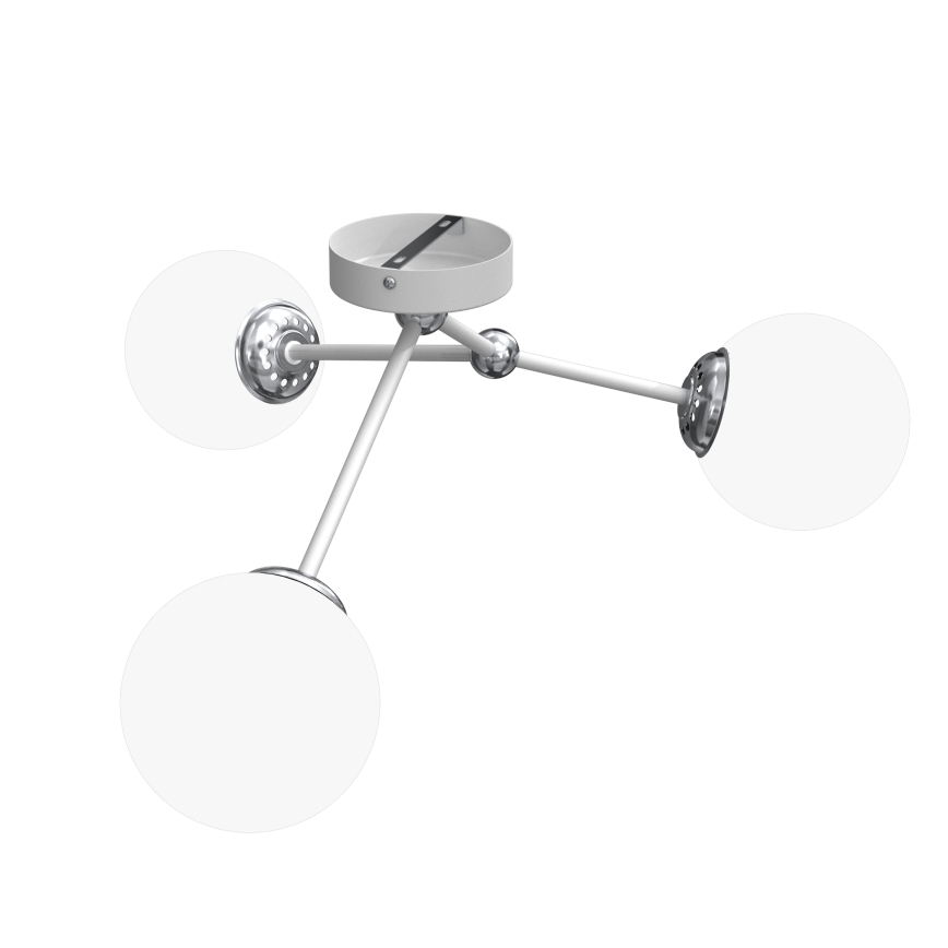 Aufsatzkronleuchter JOY 3xE14/40W/230V weiß/chrom glänzend