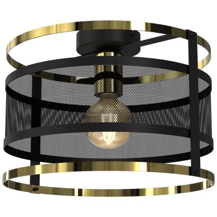 Aufsatzkronleuchter RIM 1xE27/60W/230V schwarz/gold