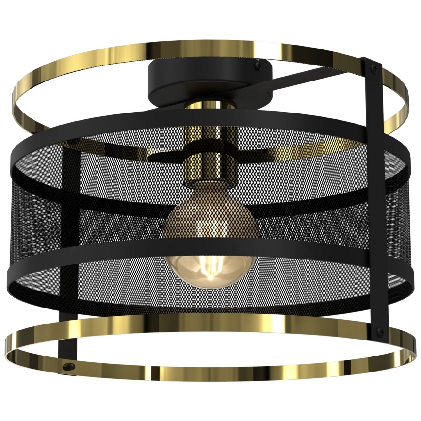 Aufsatzkronleuchter RIM 1xE27/60W/230V schwarz/gold