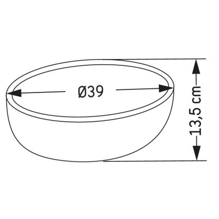 Aufsatzwaschbecken BERGEN Ø 39 cm Beton/Grau