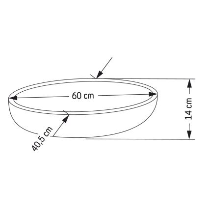 Aufsatzwaschbecken OLSBORG 60 x 40,5 cm Beton/Grau
