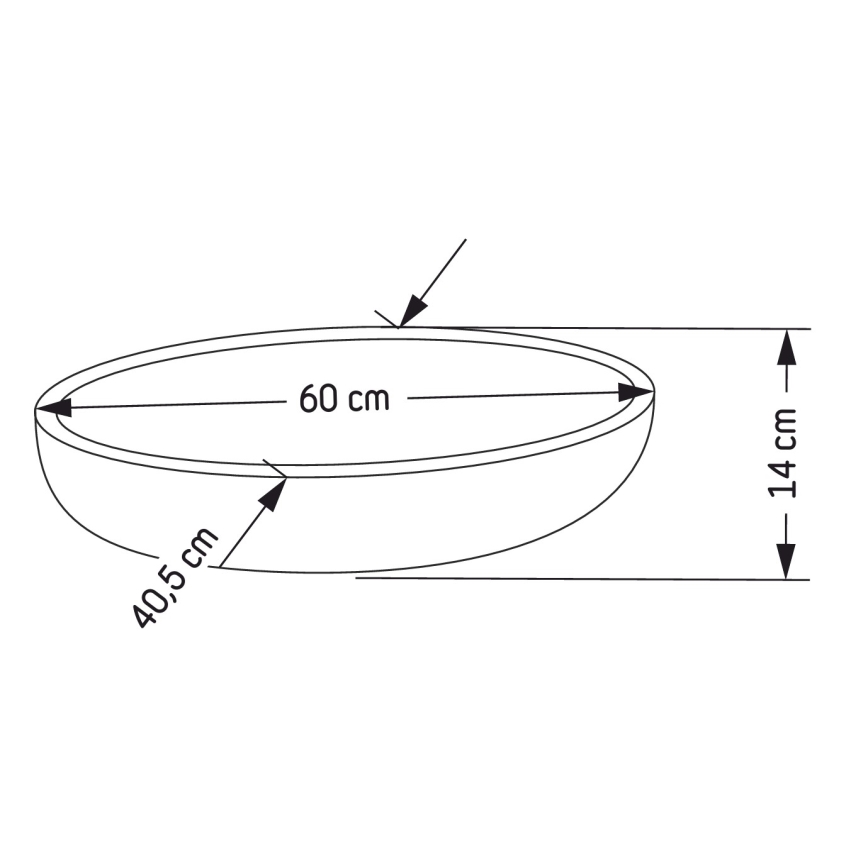Aufsatzwaschbecken OLSBORG 60 x 40,5 cm Beton/Grau