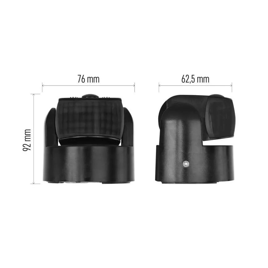 Außen-Bewegungs- und Dämmerungssensor PIR, 1200 W / 230 V, IP65, schwarz