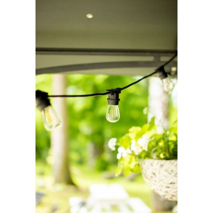 Außen-Dekolichterkette MIMOSA 20xE27/1,3W/230V IP44 20m