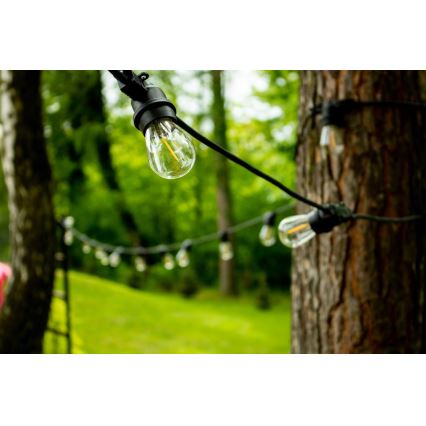 Außen-Dekolichterkette MIMOSA 20xE27/1,3W/230V IP44 20m