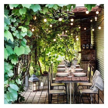 Außen-Dekorationskette GIRLANDA 10 m 10xE27/10W/230V IP44