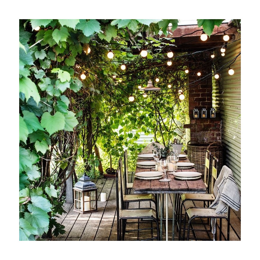 Außen-Dekorationskette GIRLANDA 10 m 10xE27/10W/230V IP44