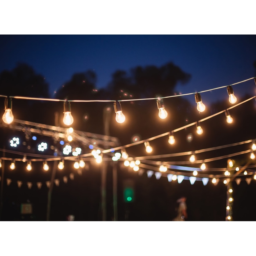 Außen-Dekorationslichterkette GIRLANDA 6,5 m 5xE27/15W/230V IP44