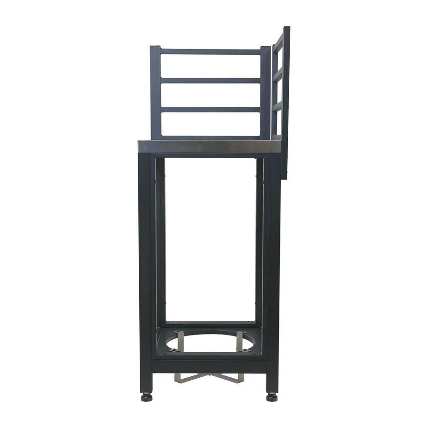 Außen-Eckmodul 47x47x123 cm schwarz/Edelstahl
