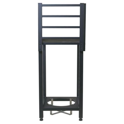 Außen-Eckmodul 47x47x123 cm schwarz/Edelstahl