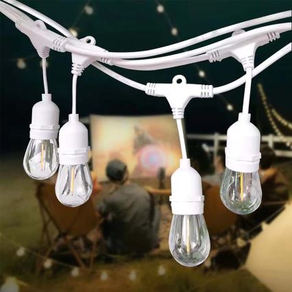 Außen-Lichterkette STRING 15xE27/40W/230V 15m IP65