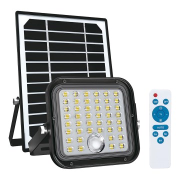 Außen-Solarstrahler mit Sensor LED/10W/3,7V 4000K IP65 3600 mAh + Fernbedienung