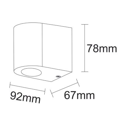 Außen-Wandleuchte BOSTON 1xGU10/35W/230V IP44