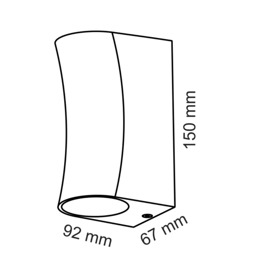 Außen-Wandleuchte BOSTON 2xGU10/10W/230V schwarz IP44